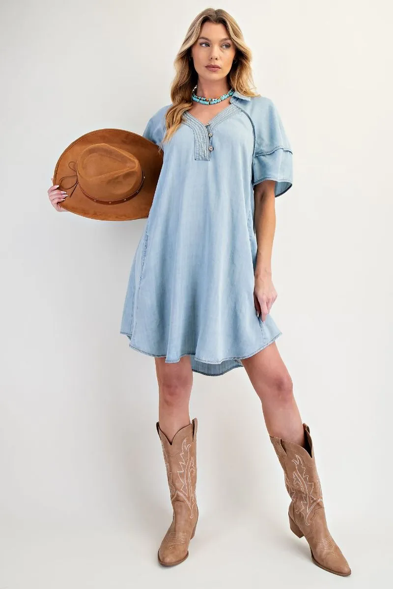 The Washed Chambray Dress