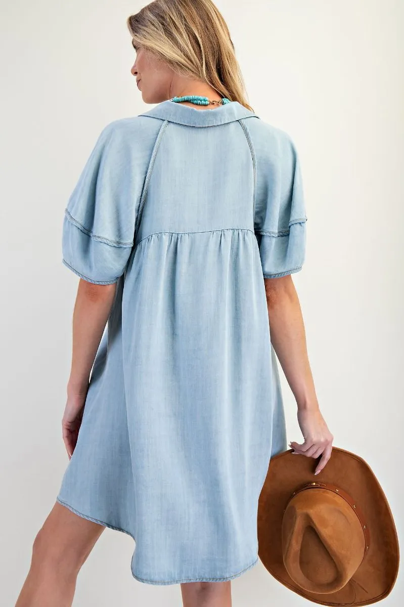 The Washed Chambray Dress