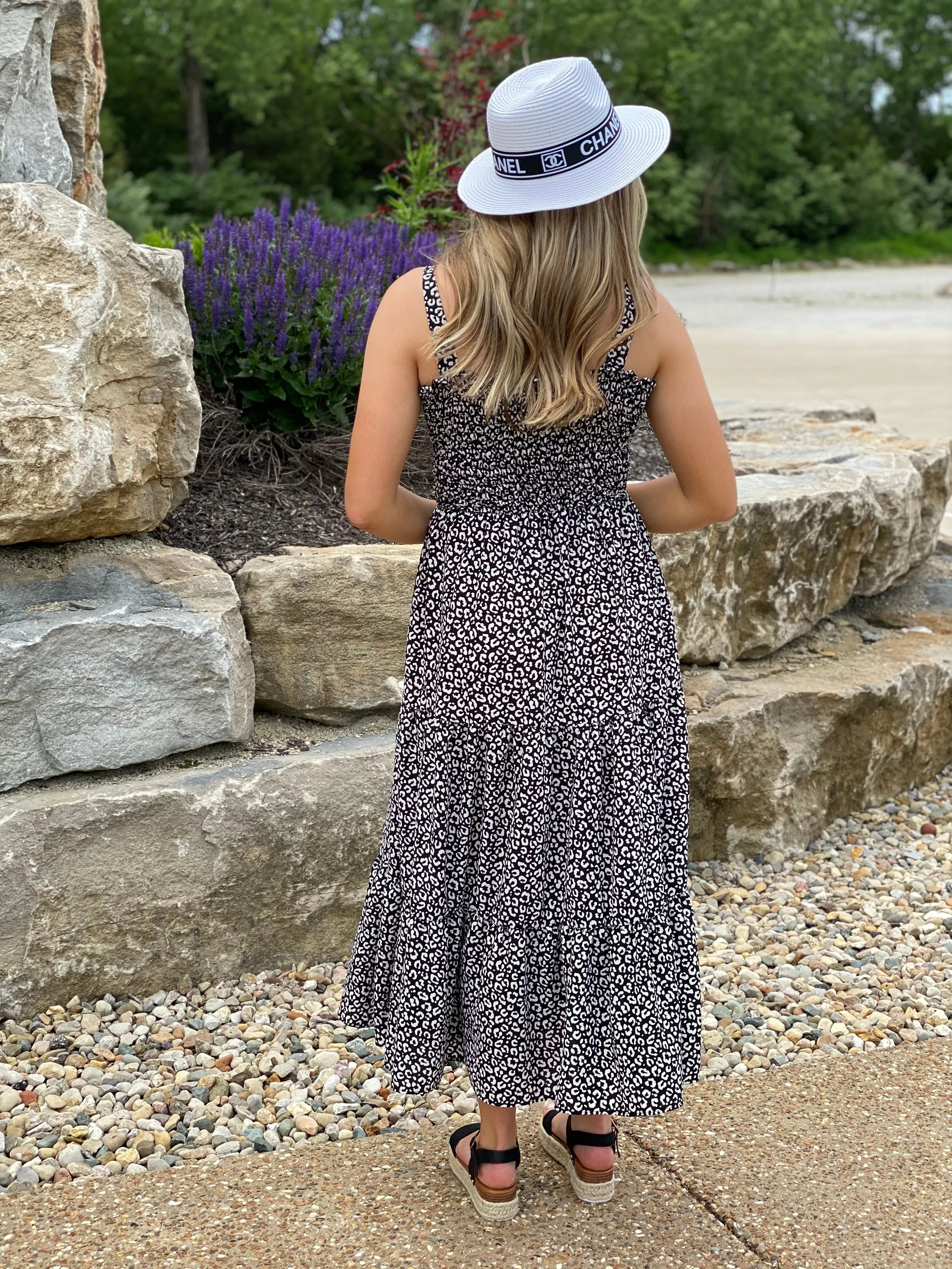 Tiered Leopard Maxi Dress
