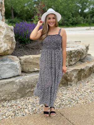 Tiered Leopard Maxi Dress