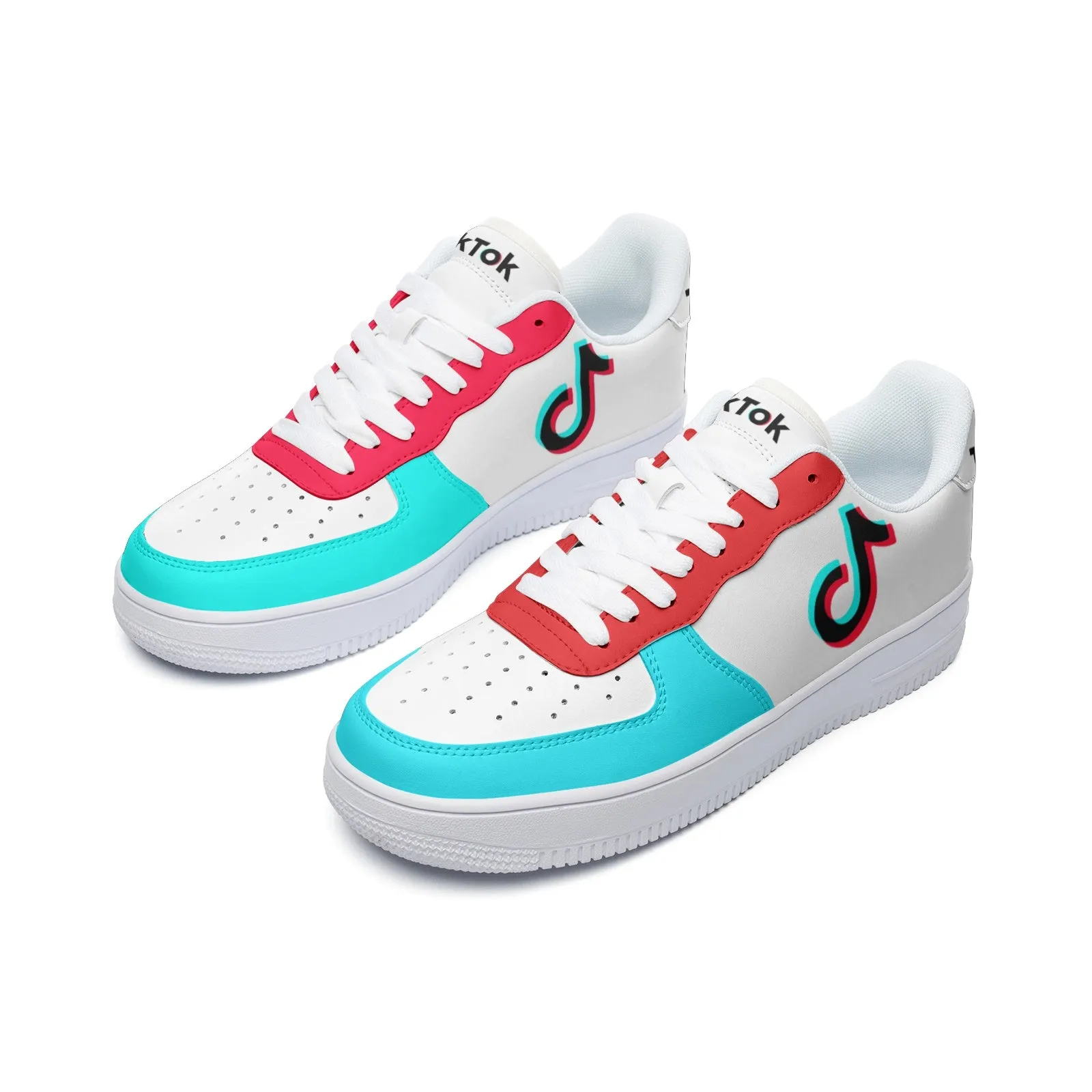 TikTok Unisex Low Top Leather Sneakers - 2 color