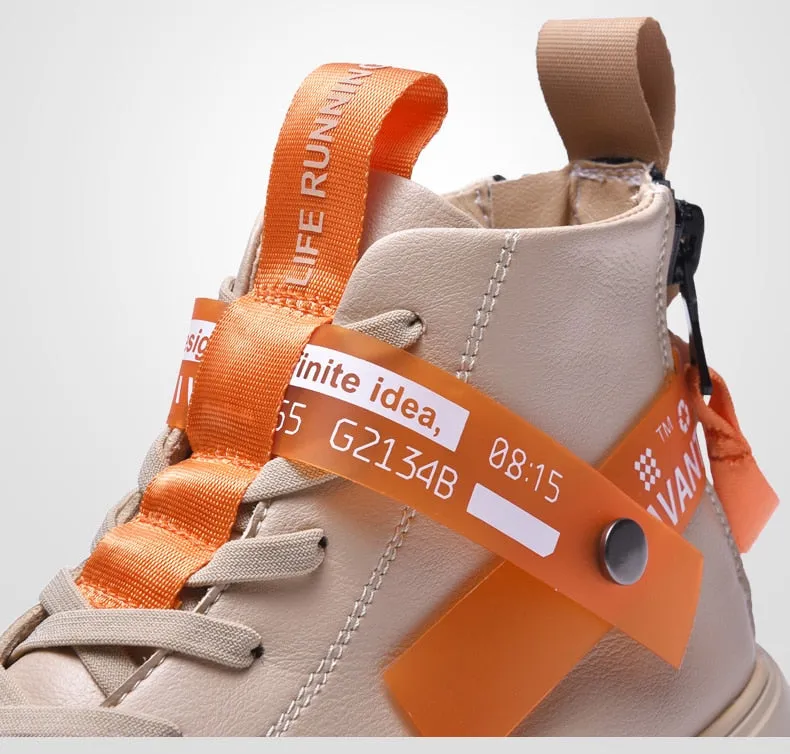 Times New Roman Winter New Men Sneakers Ankle boots High Top Men Shoes Retro leather Casual Men Boots Male Casual boots