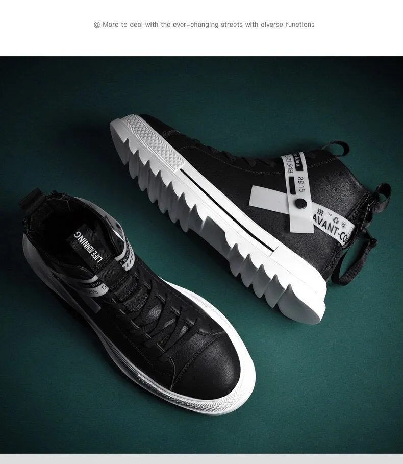 Times New Roman Winter New Men Sneakers Ankle boots High Top Men Shoes Retro leather Casual Men Boots Male Casual boots