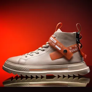 Times New Roman Winter New Men Sneakers Ankle boots High Top Men Shoes Retro leather Casual Men Boots Male Casual boots