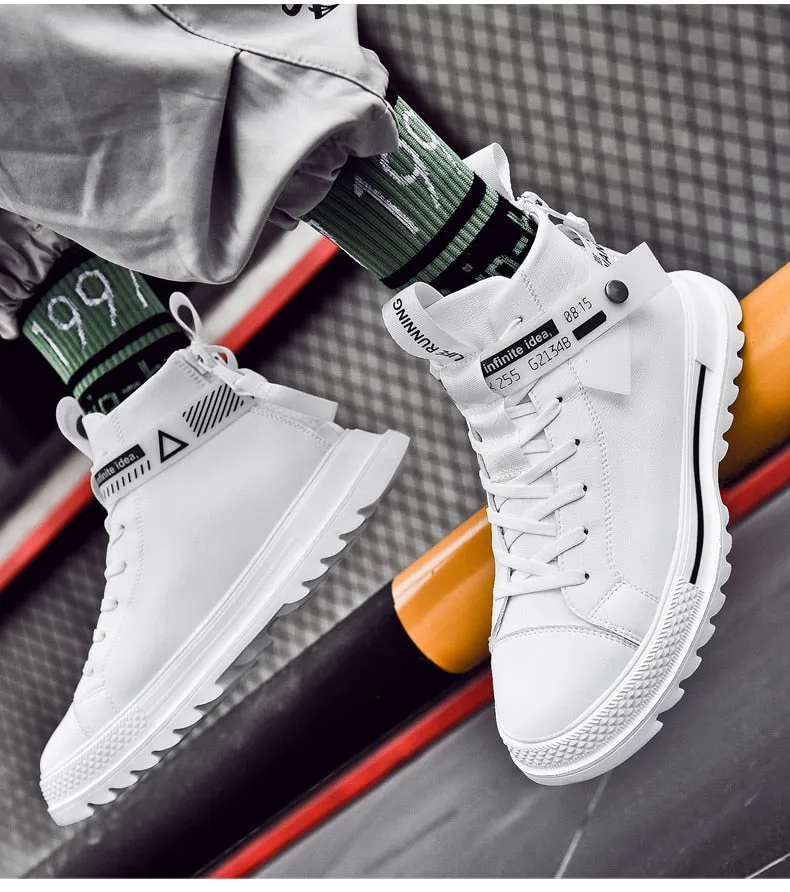 Times New Roman Winter New Men Sneakers Ankle boots High Top Men Shoes Retro leather Casual Men Boots Male Casual boots