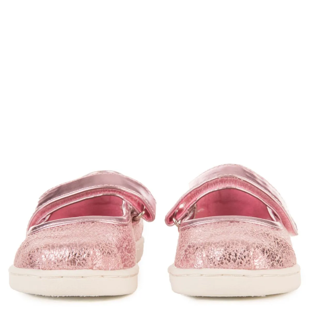 Tiny Toms: Pink Metallic Foil Mary Jane Flats
