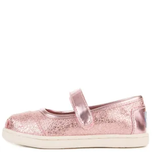 Tiny Toms: Pink Metallic Foil Mary Jane Flats