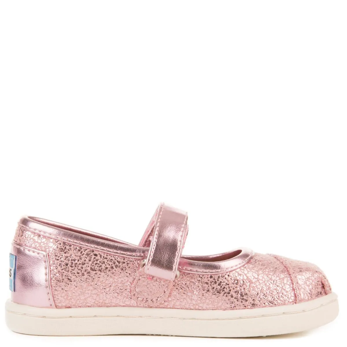 Tiny Toms: Pink Metallic Foil Mary Jane Flats