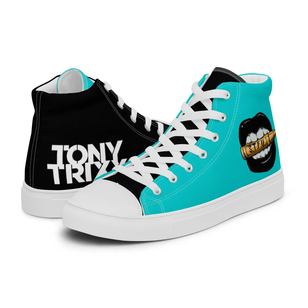 Tony Trixx Chicago Women’s high top canvas shoes - Deep Turquoise