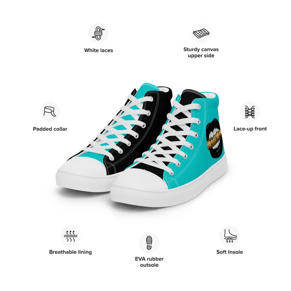 Tony Trixx Chicago Women’s high top canvas shoes - Deep Turquoise