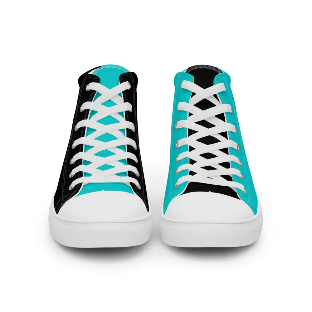 Tony Trixx Chicago Women’s high top canvas shoes - Deep Turquoise