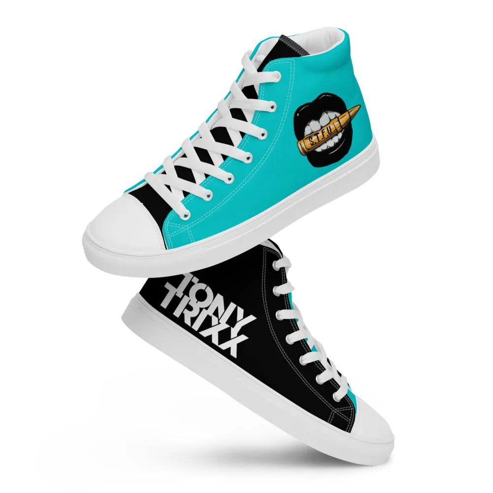 Tony Trixx Chicago Women’s high top canvas shoes - Deep Turquoise