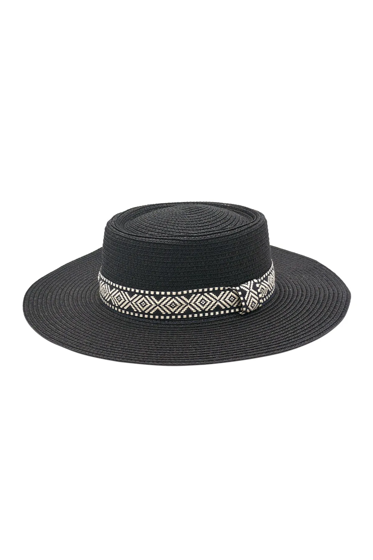 TRIBAL BAND FLAT TOP SUN HAT