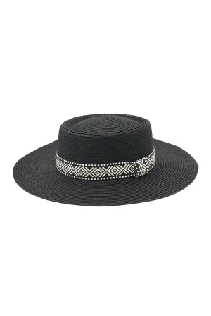 TRIBAL BAND FLAT TOP SUN HAT