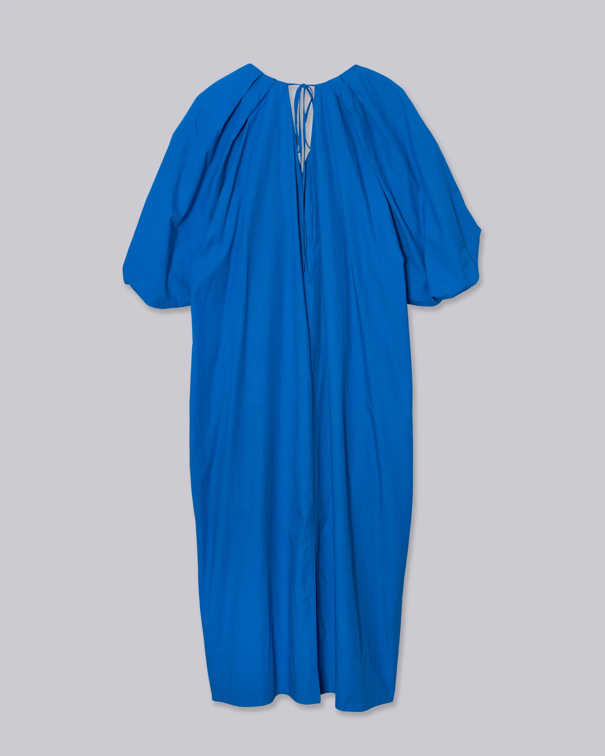 Tucked Cocoon Dress in Cerulean