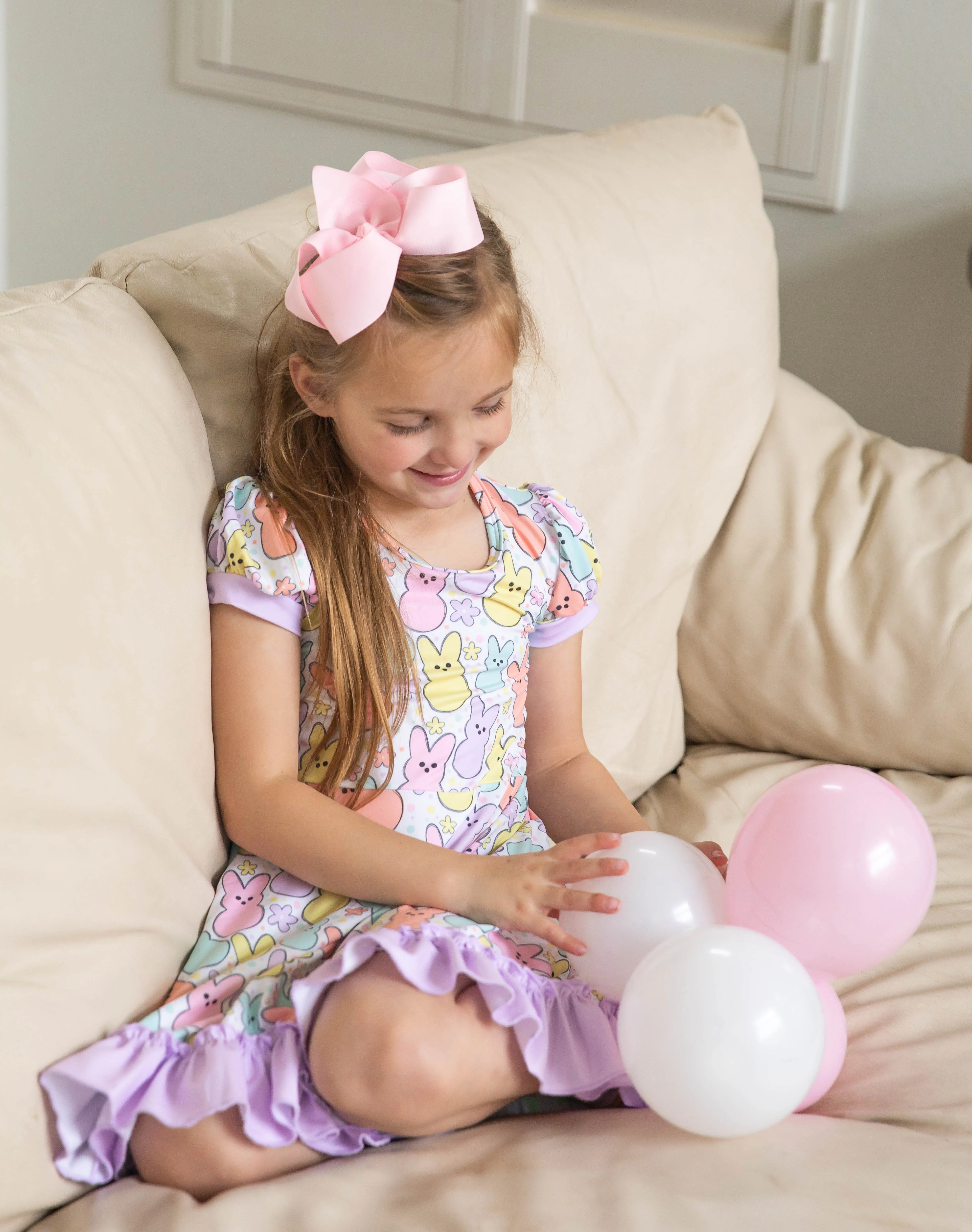 Twirl Dress - Spring Bunnies Poly/Spandex