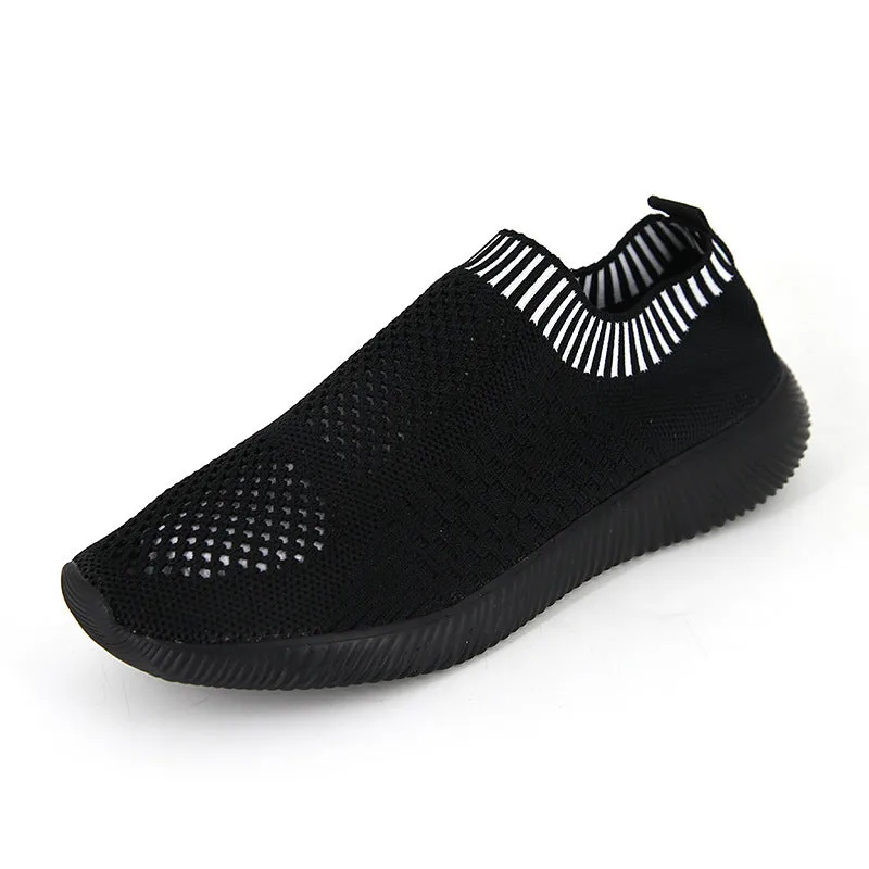 Unisex Mesh Breathable Sneakers Slip On Flats Shoes