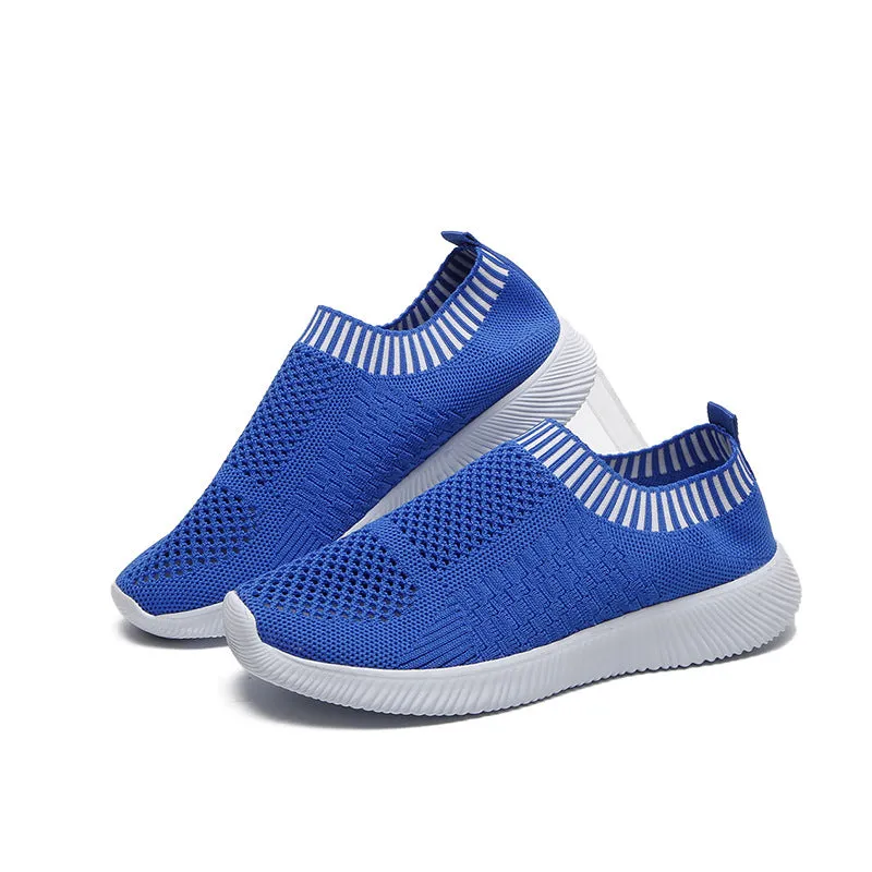 Unisex Mesh Breathable Sneakers Slip On Flats Shoes