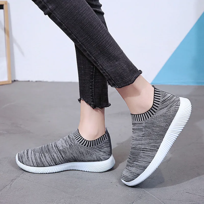 Unisex Mesh Breathable Sneakers Slip On Flats Shoes