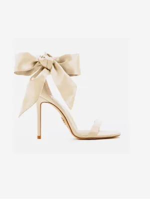 Venus Vegan Silk Stiletto Sandals | Gold Goddess