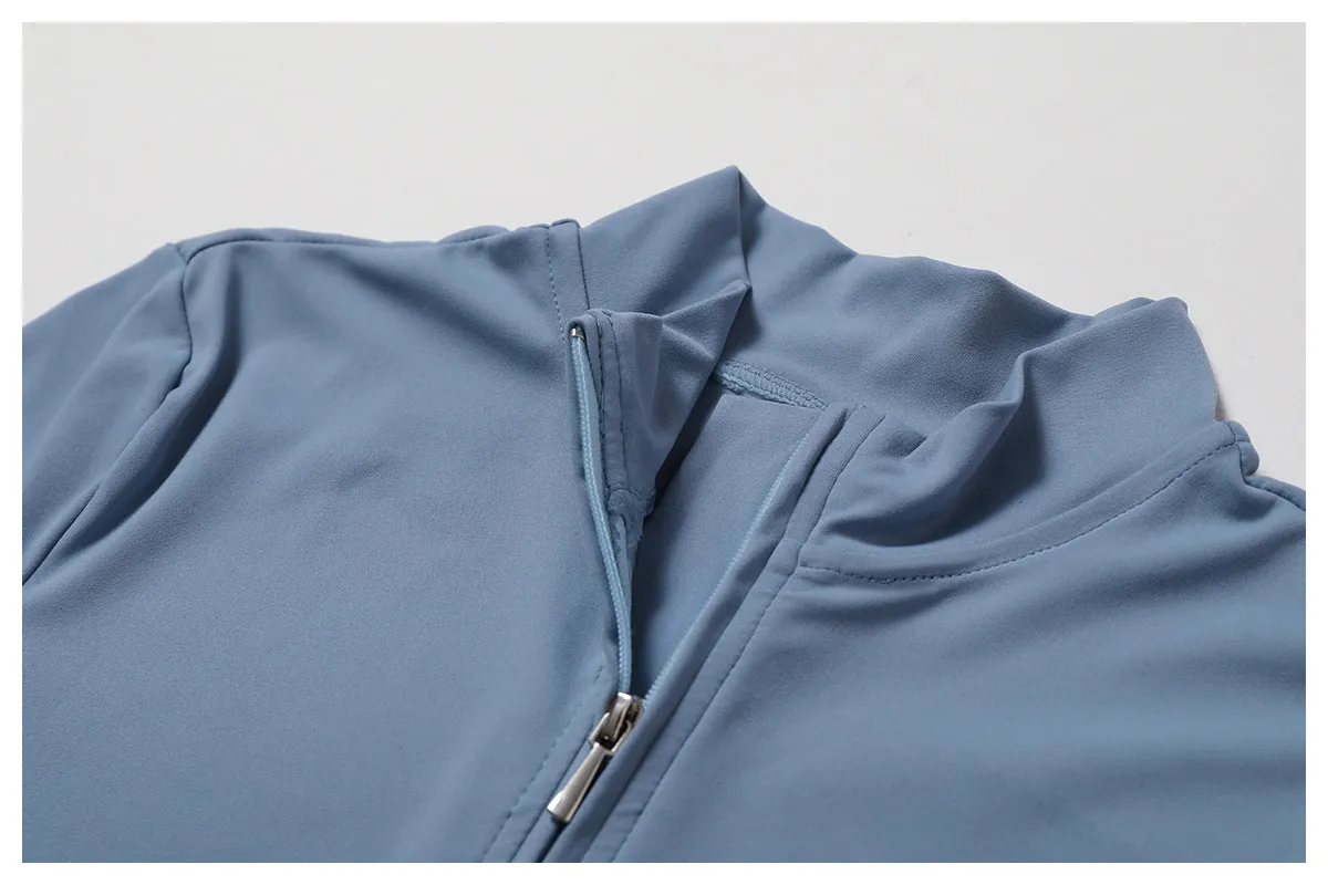 Versatile Front Zip Longsleeve Jumpsuit