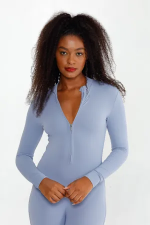 Versatile Front Zip Longsleeve Jumpsuit