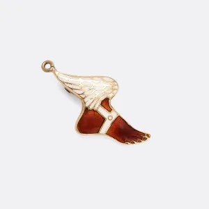 Victorian Enamel "Sandal of Hermes" Charm