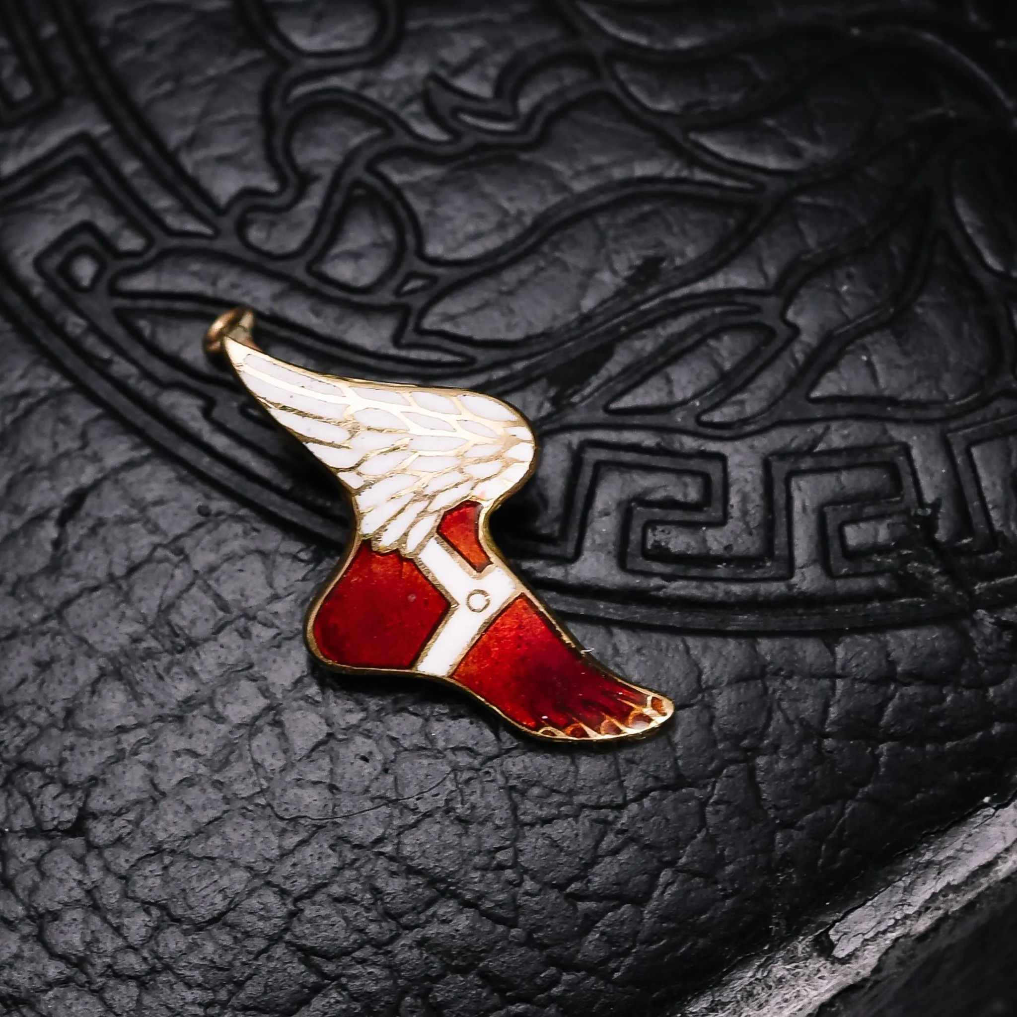 Victorian Enamel "Sandal of Hermes" Charm