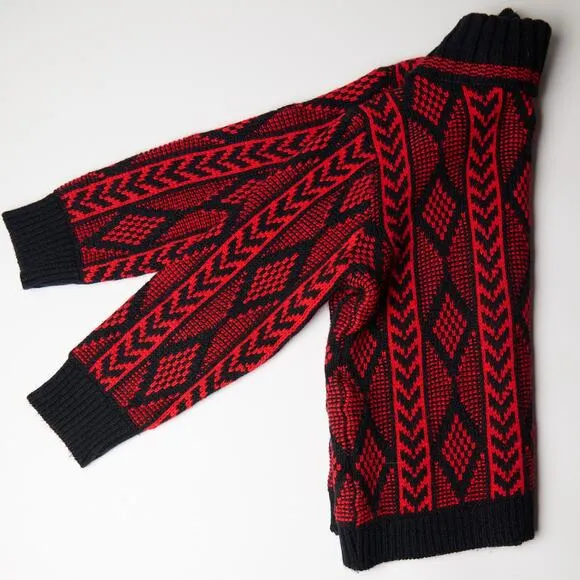 Vintage Champion Sweater Knit Montreal 70s Sweater, ski lodge, cozy, winter Sz S
