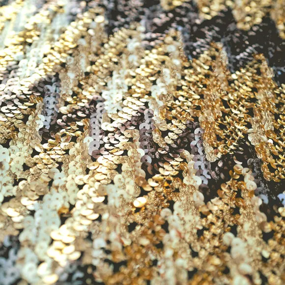 VINTAGE Gold Sequin Vest Sz Small | 70s Retro Disco Glam Party | Handmade, EUC
