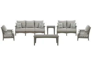Visola 6-Piece Outdoor Sofa and Loveseat Set