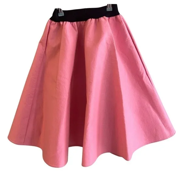 VTG Charades Pink Elastic Waist Felt Poodle Skirt Hip Hop 50's Size Teen USA