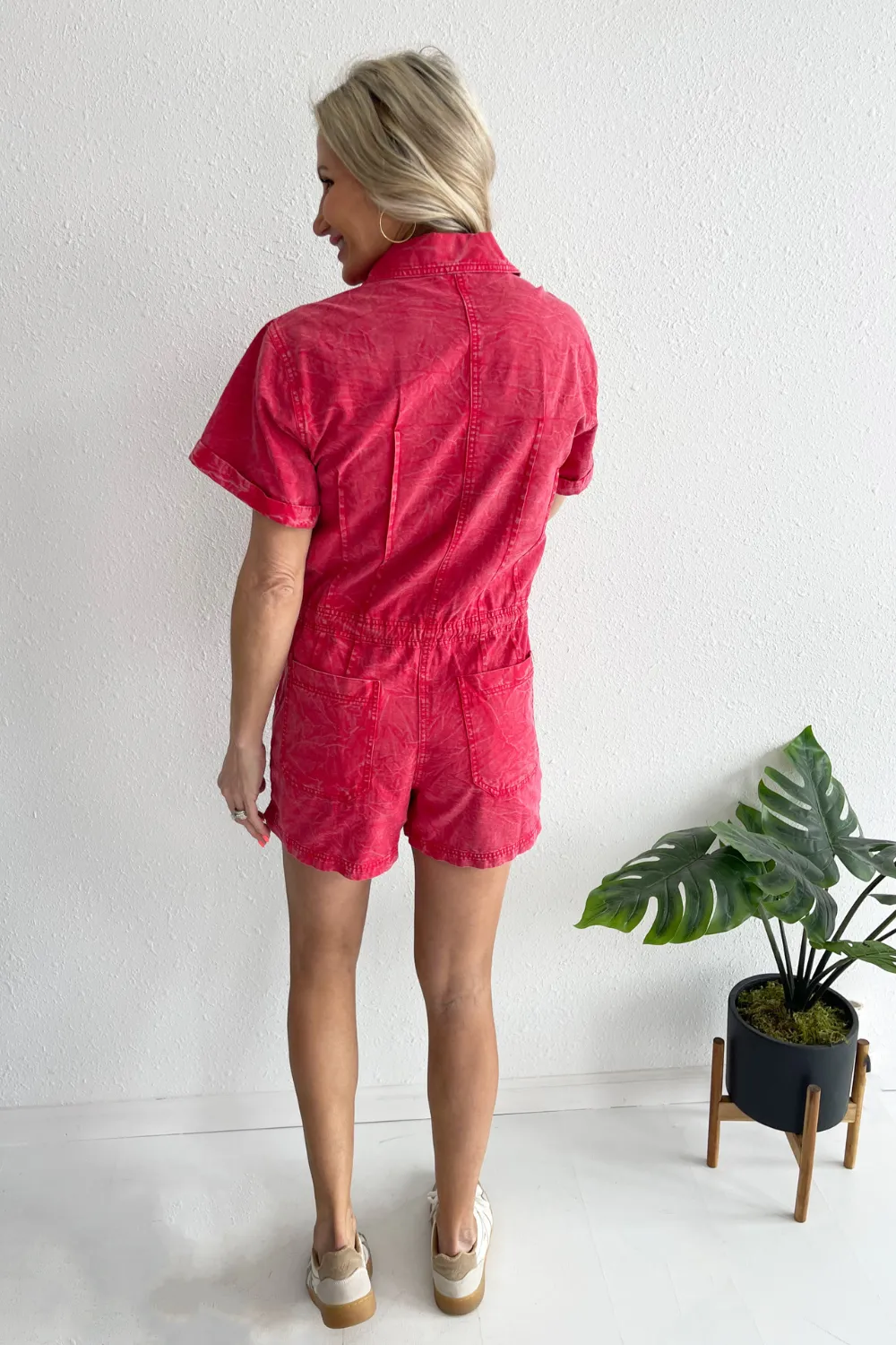 Wash Denim Romper