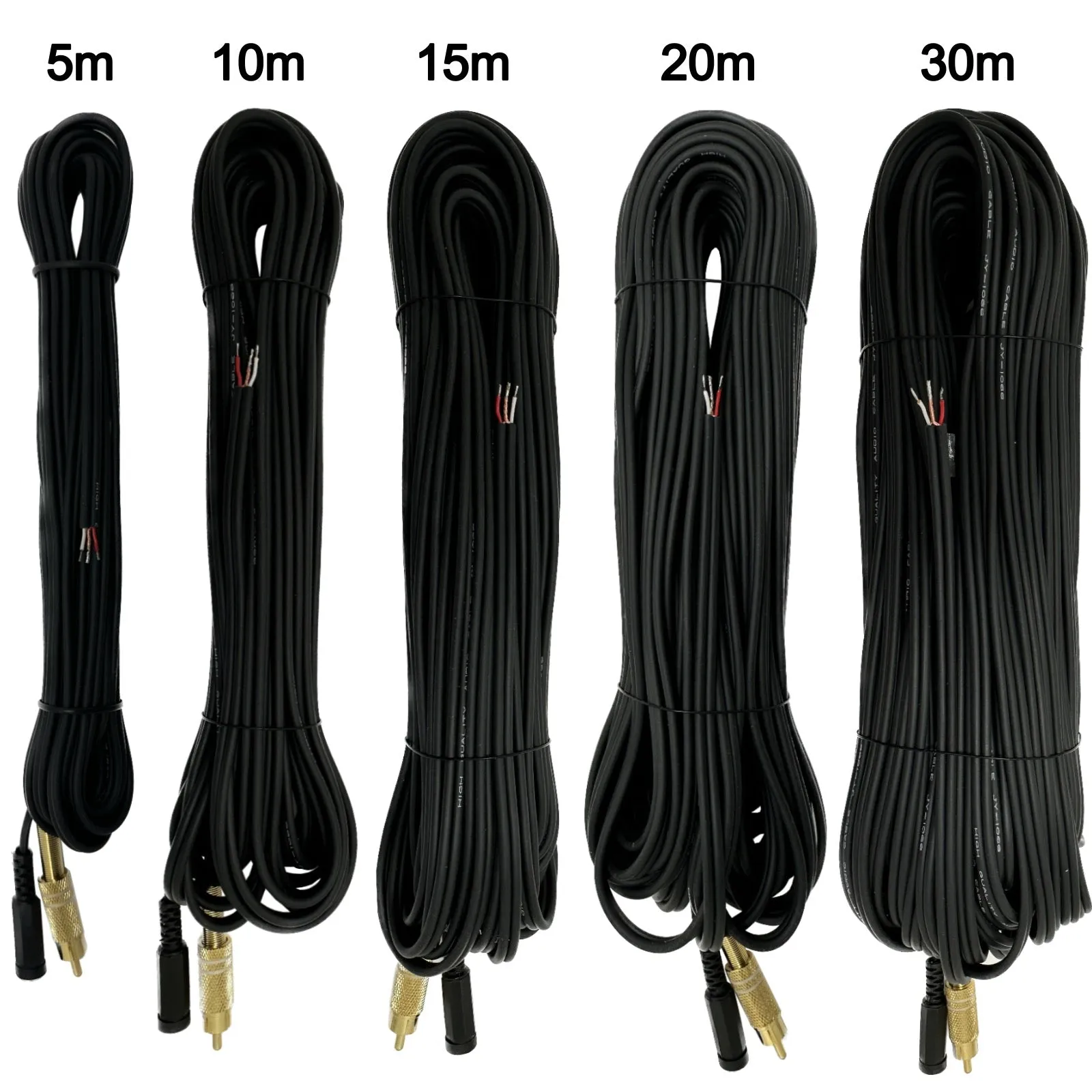 Waterproof CCTV Audio Microphone Cable Premium Quality Sound RCA Phono Output 2.1mm DC Input