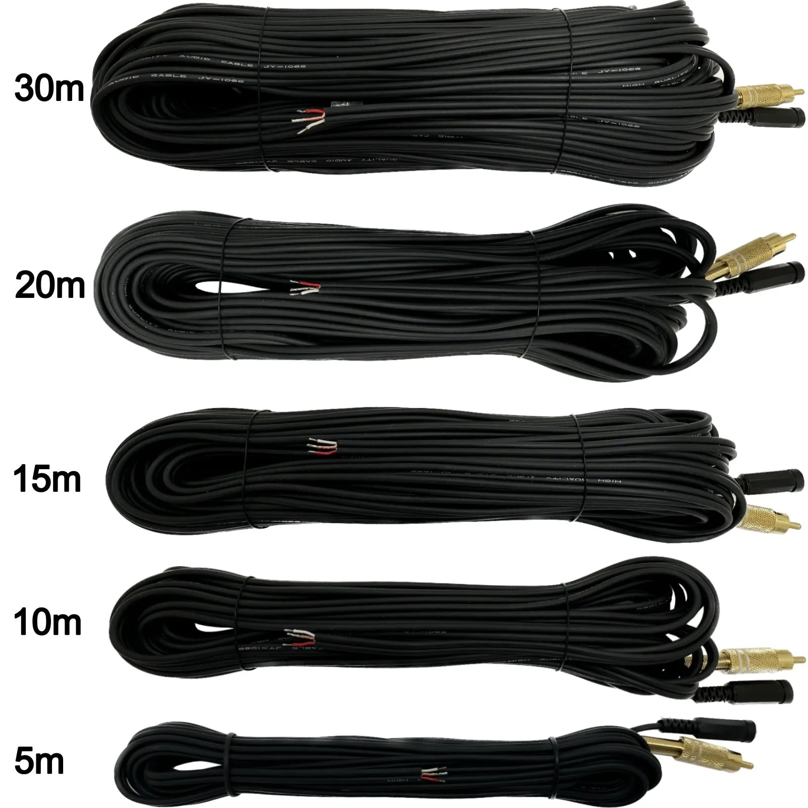 Waterproof CCTV Audio Microphone Cable Premium Quality Sound RCA Phono Output 2.1mm DC Input