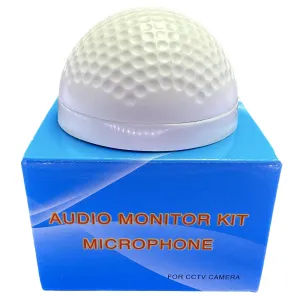 Waterproof CCTV Audio Microphone Cable Premium Quality Sound RCA Phono Output 2.1mm DC Input