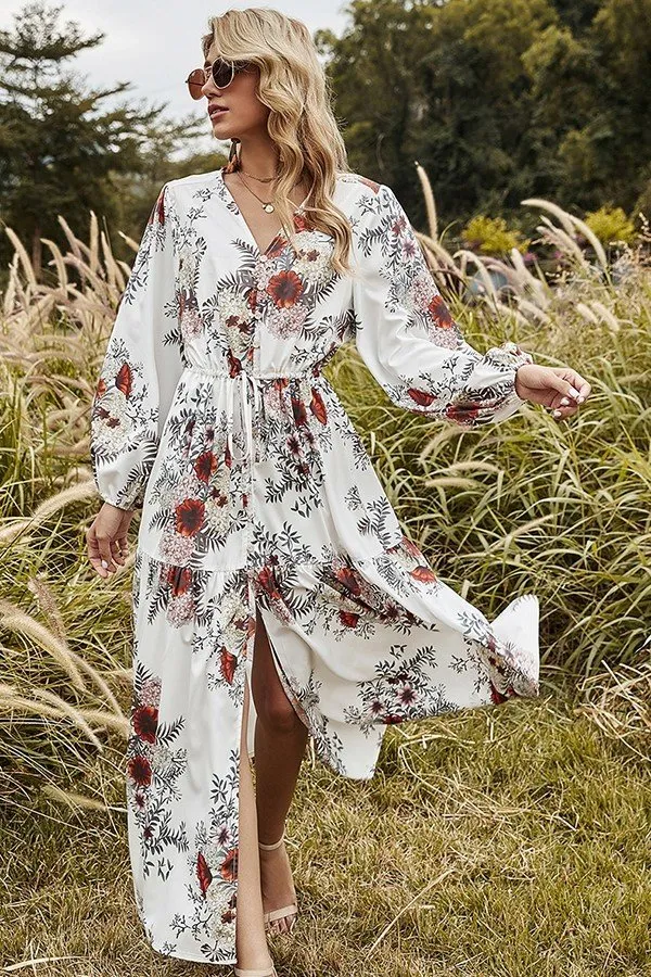 White Floral Maxi