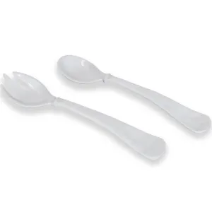 White Glazed Melamine Servers