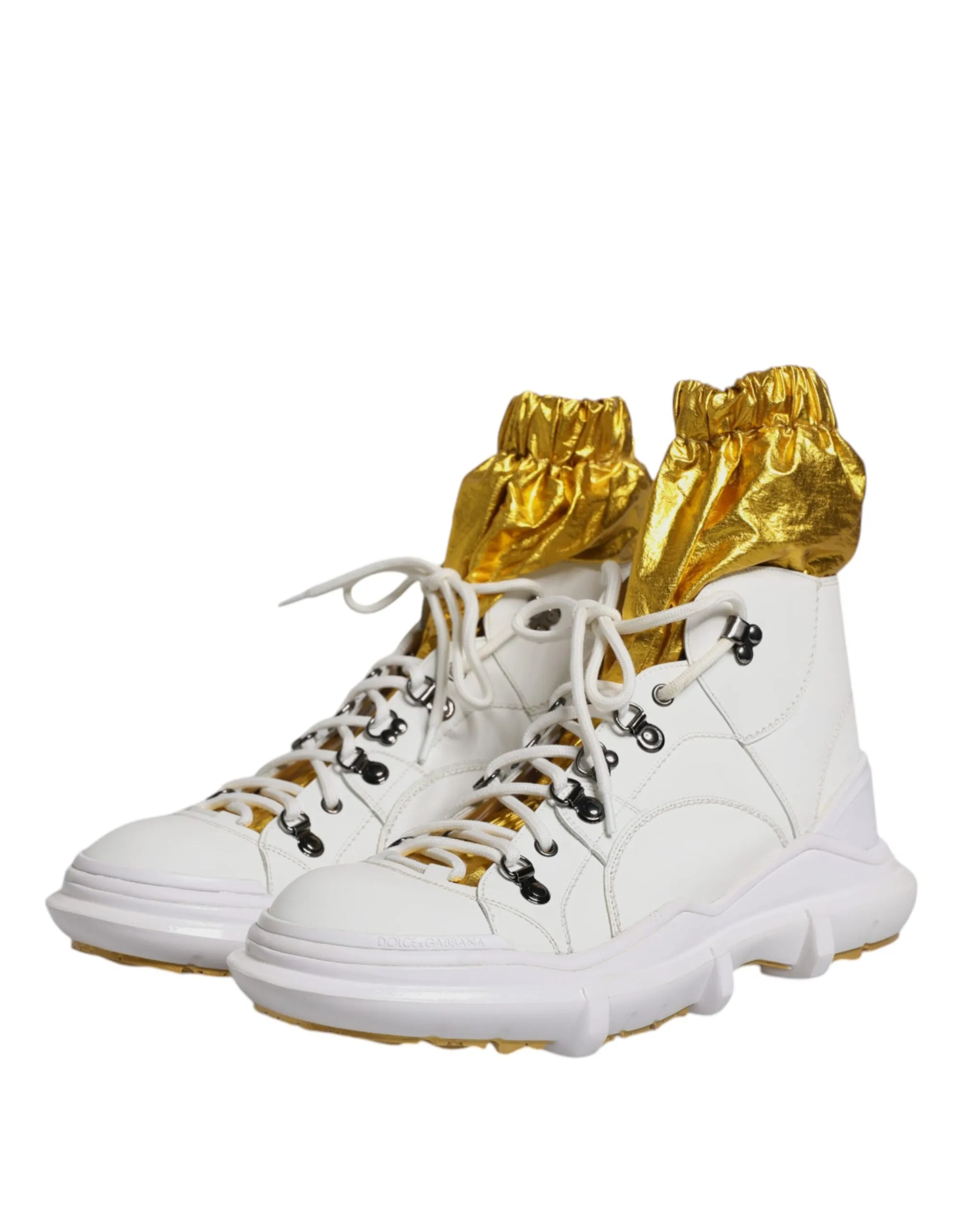 White Nylon Galileo High Top Sneakers Shoes