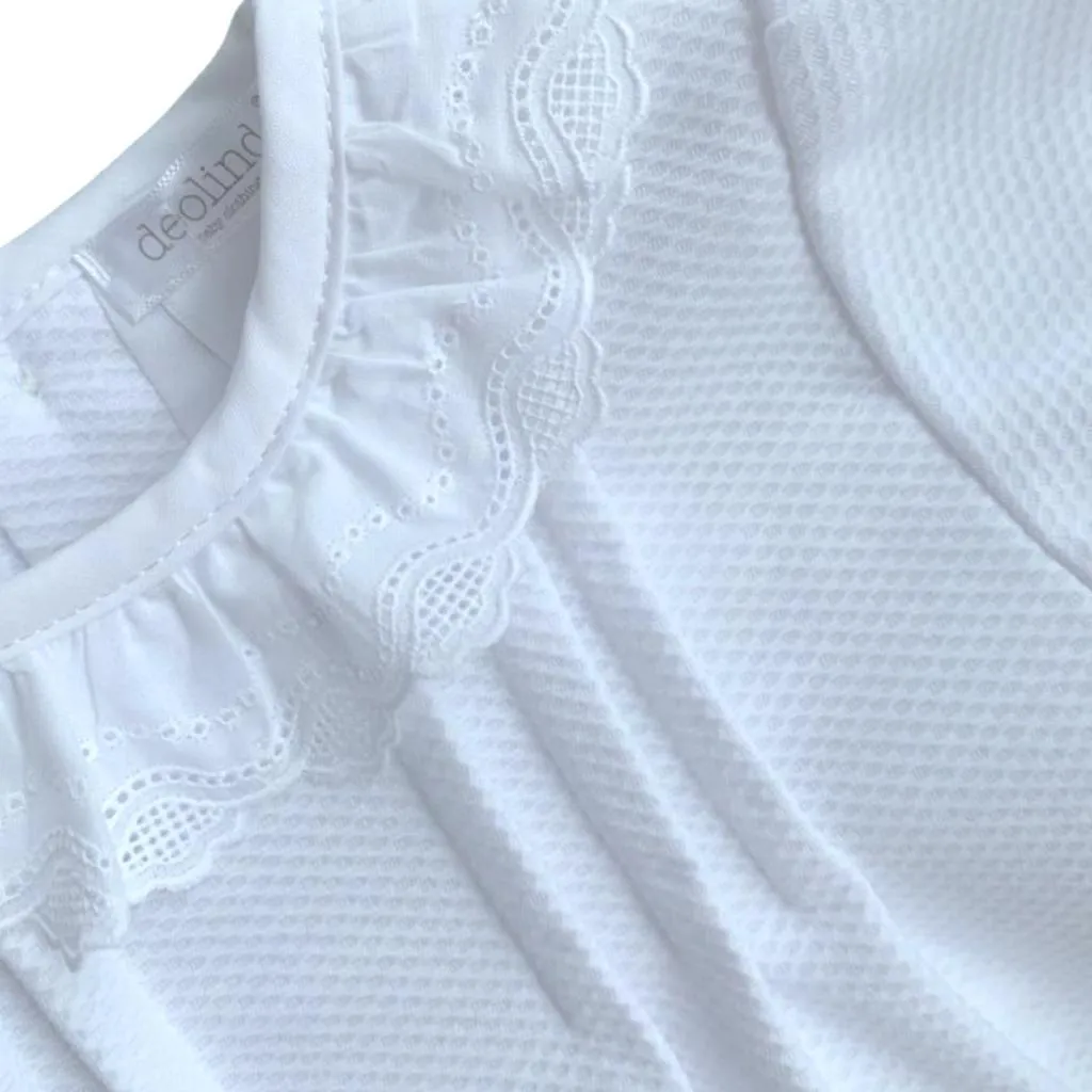 White occasional dress and bloomers