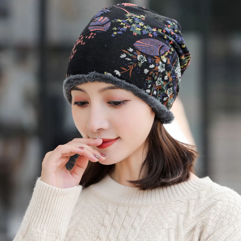 Winter Hat Women velvet Beanie Cap