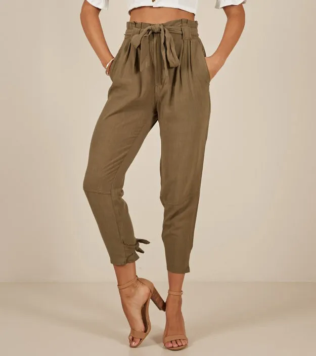 Women Fashion Strap Casual Trousers
