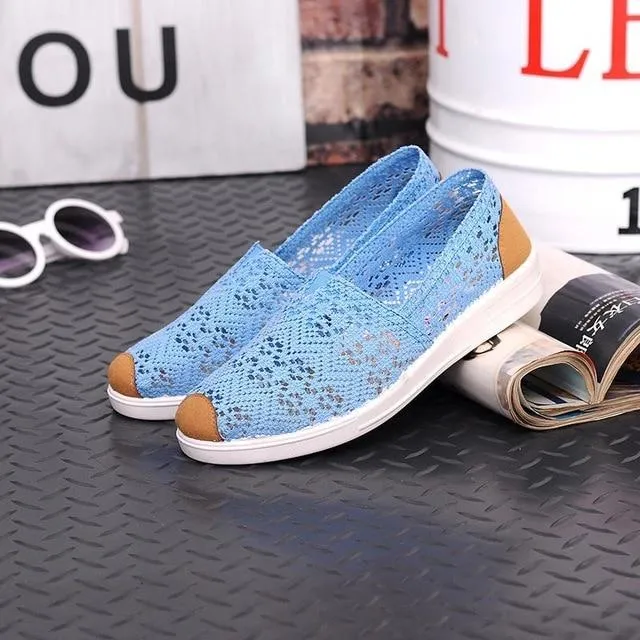 women flats  breathable mesh women loafers