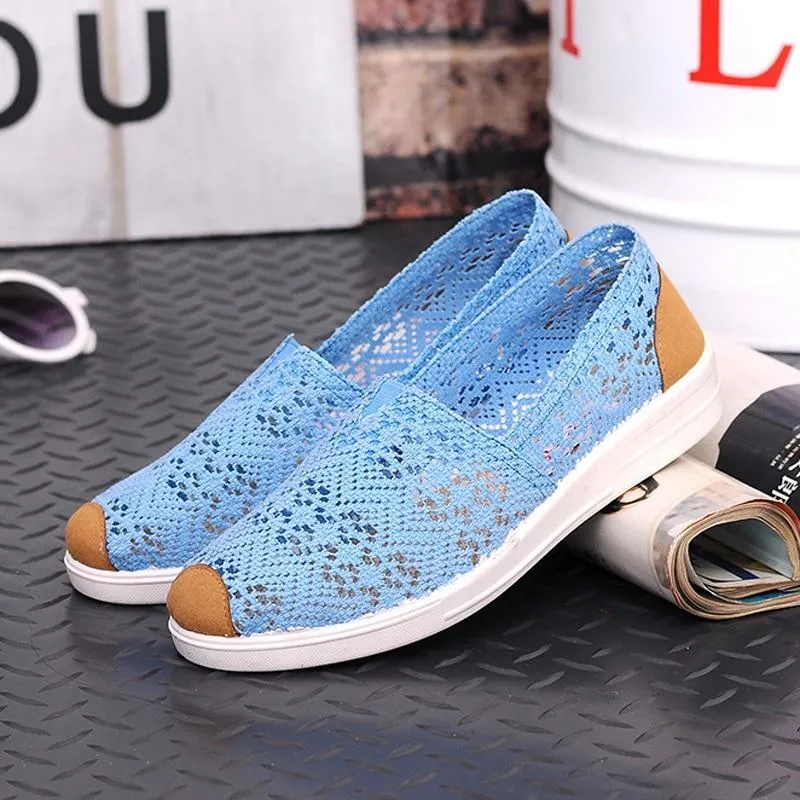 women flats  breathable mesh women loafers