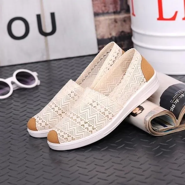 women flats  breathable mesh women loafers