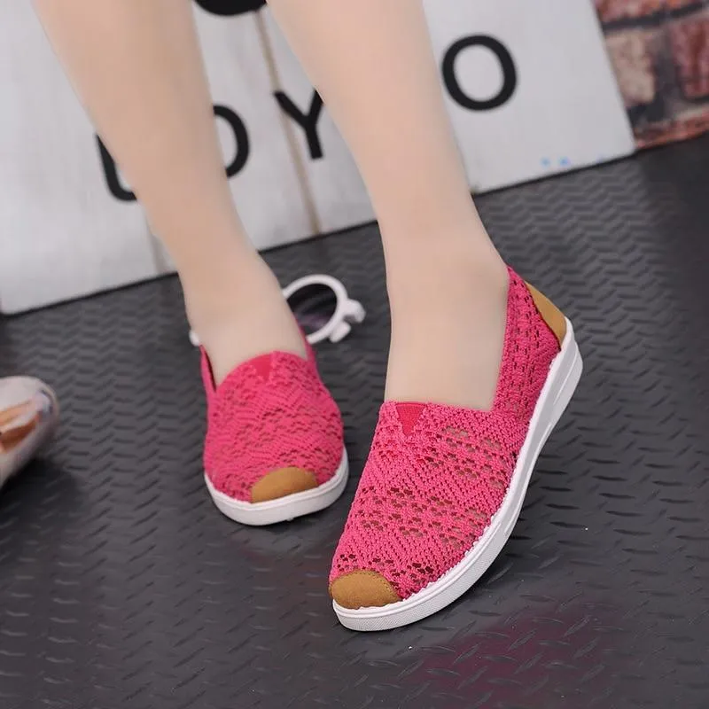 women flats  breathable mesh women loafers