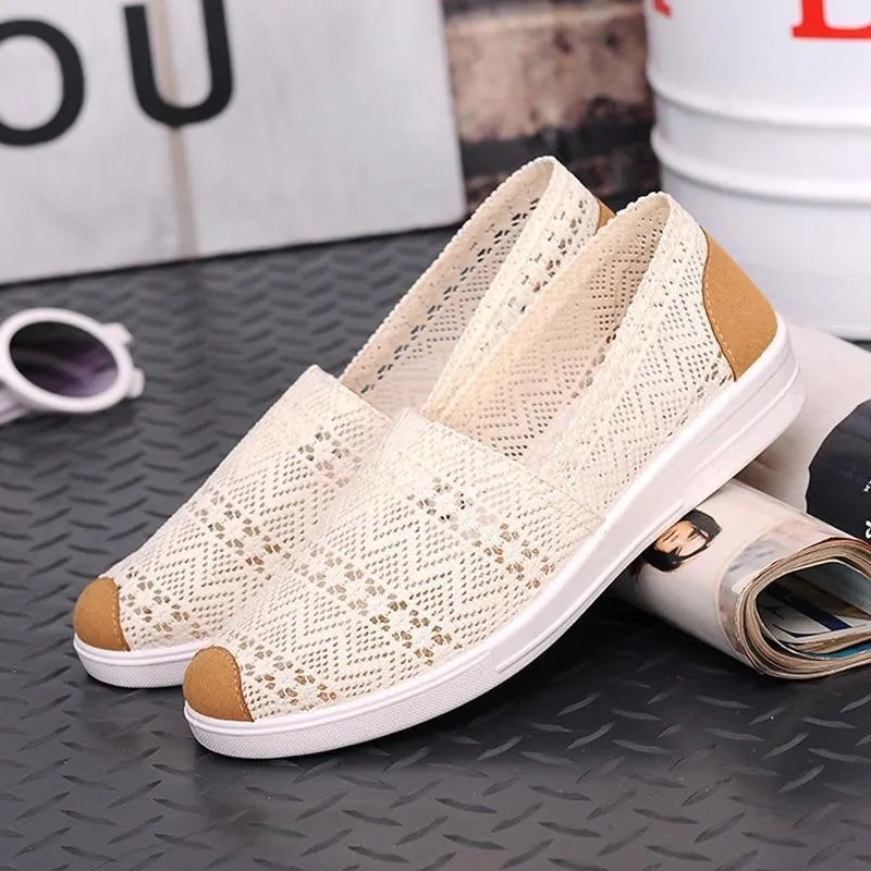 women flats  breathable mesh women loafers