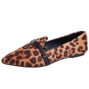 Women Flats Leopard Soft Loafers Shoes