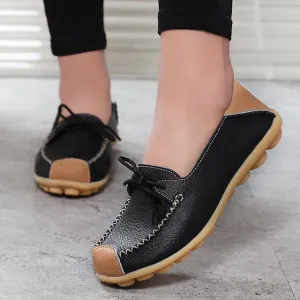 Women Geniune Leather Shoes Moccasins Mother Loafers
