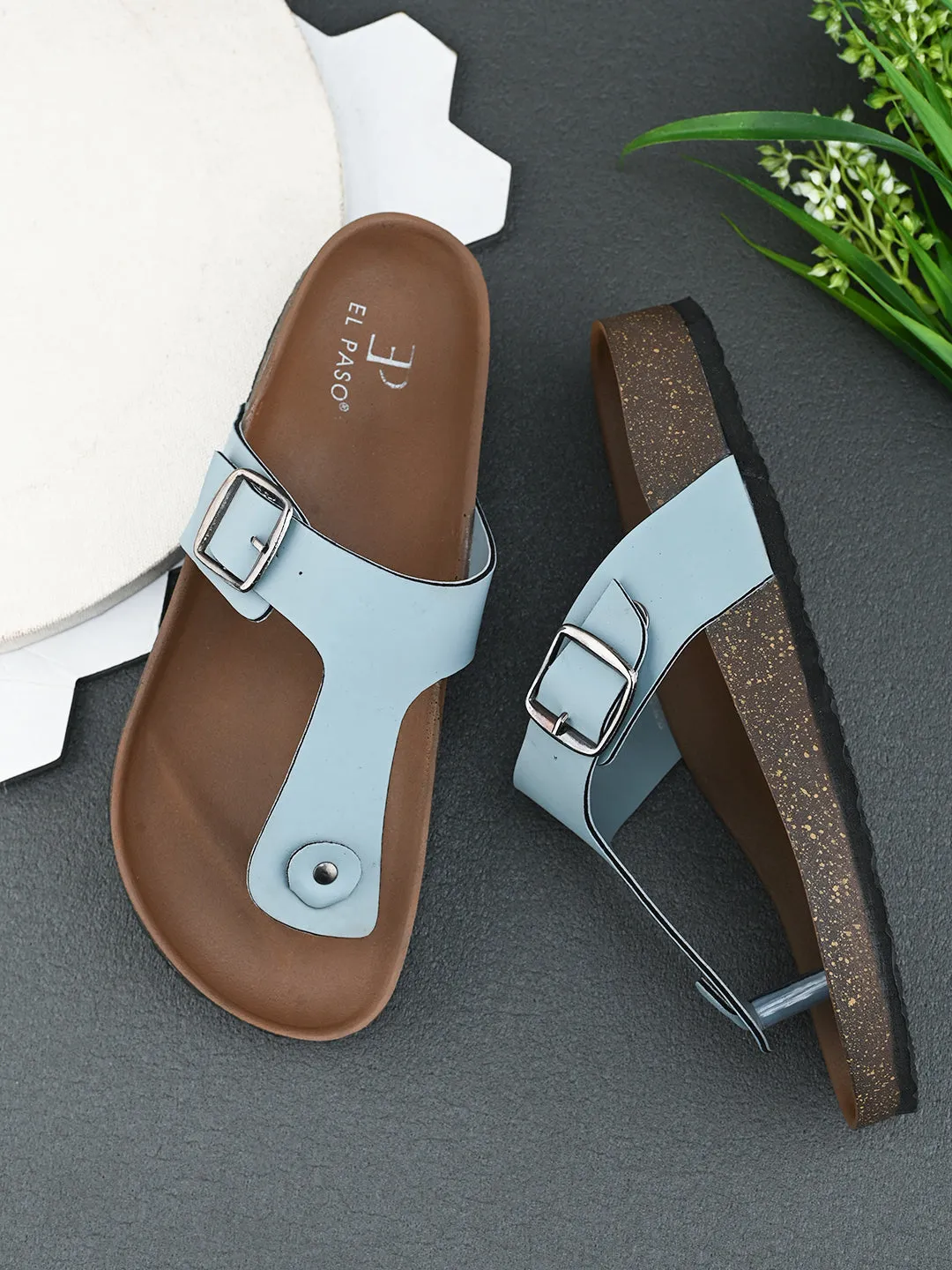 Women Synthetic Open Toe Flats